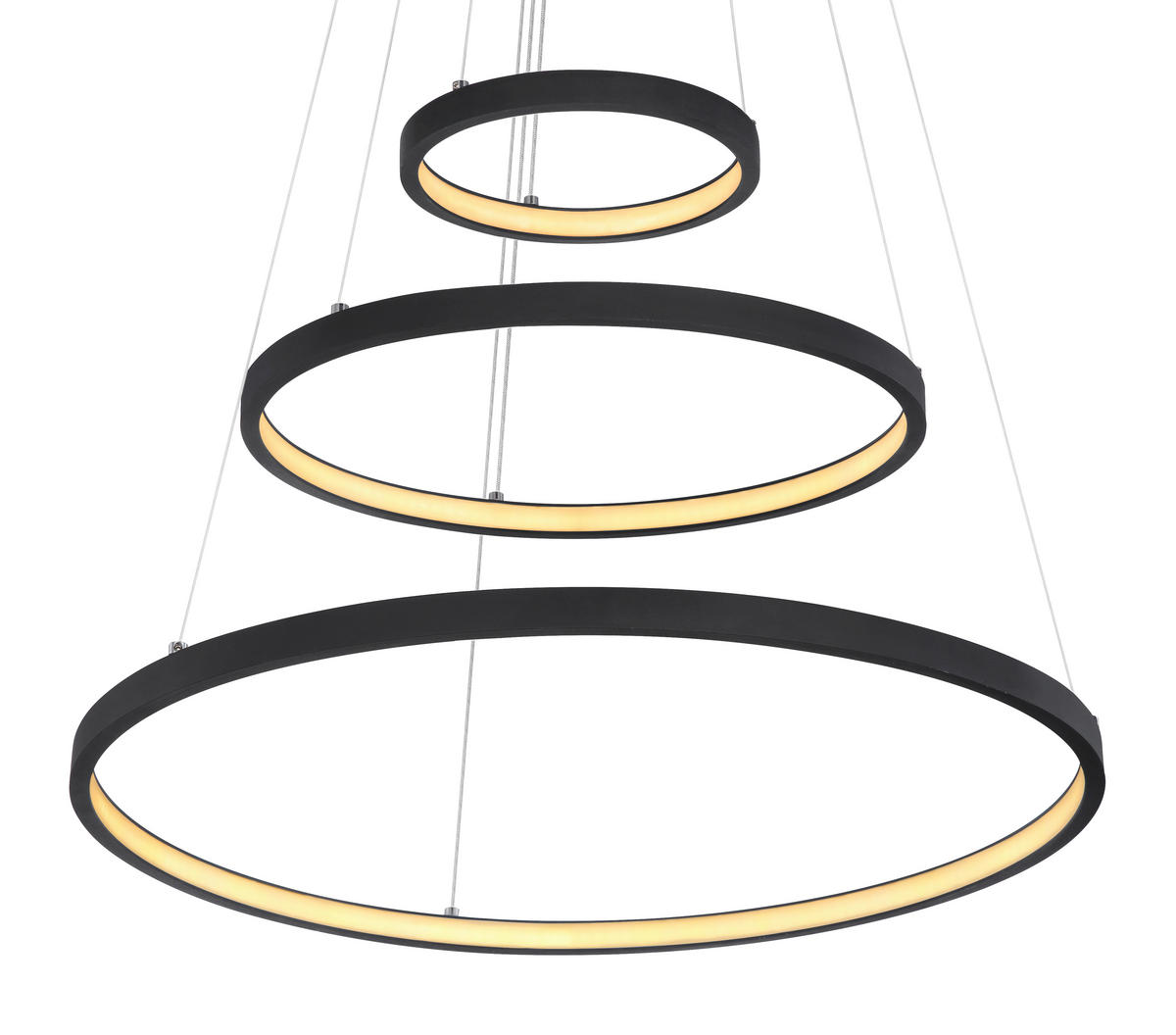 HÄNGELEUCHTE 51/120 cm    - Opal/Schwarz, Basics, Kunststoff/Metall (51/120cm) - Globo