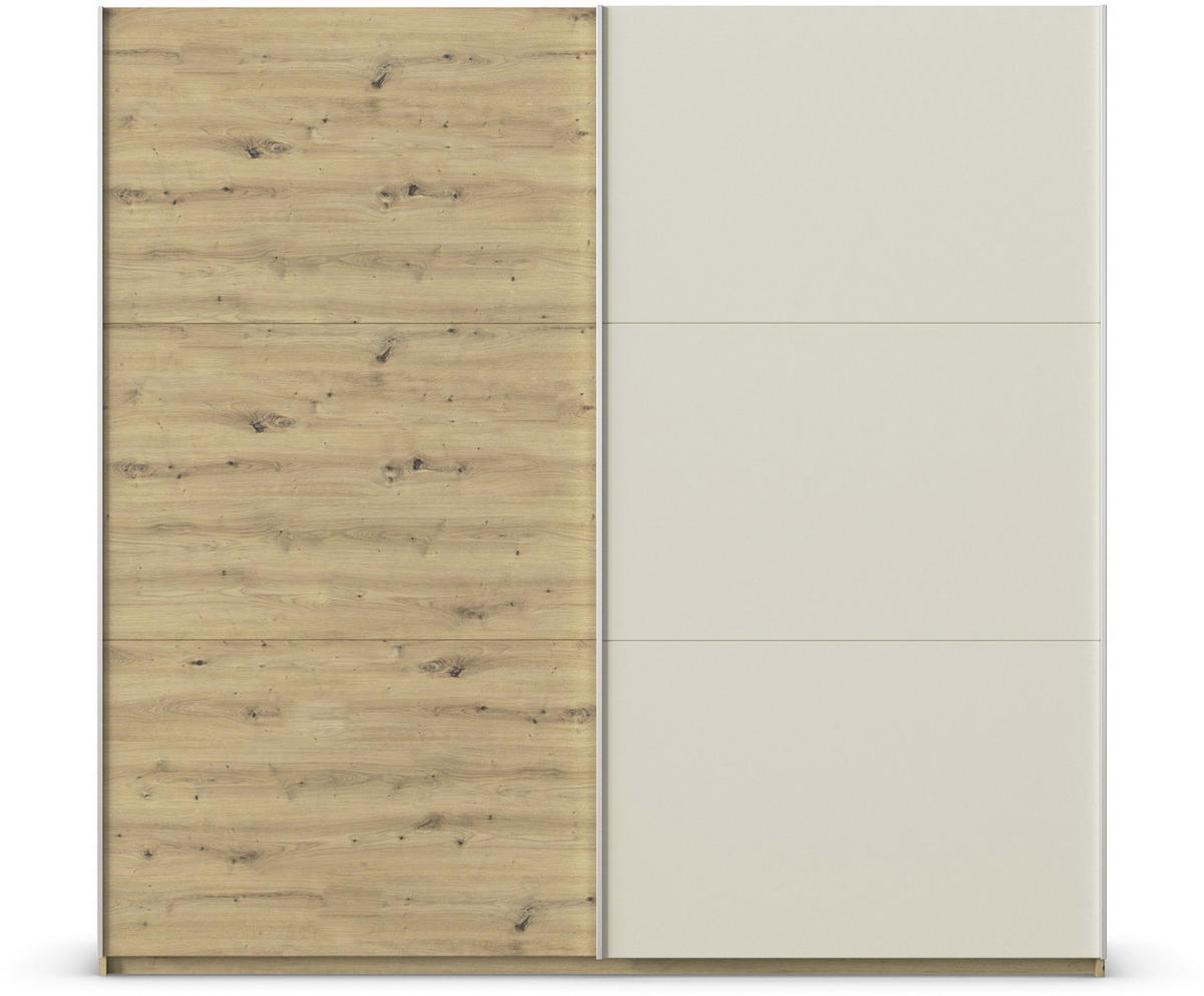 SCHWEBETÜRENSCHRANK 218/210/59 cm 2-türig Champagner, Eiche Artisan  - Champagner/Alufarben, Design, Holzwerkstoff/Metall (218/210/59cm) - Rauch Möbel