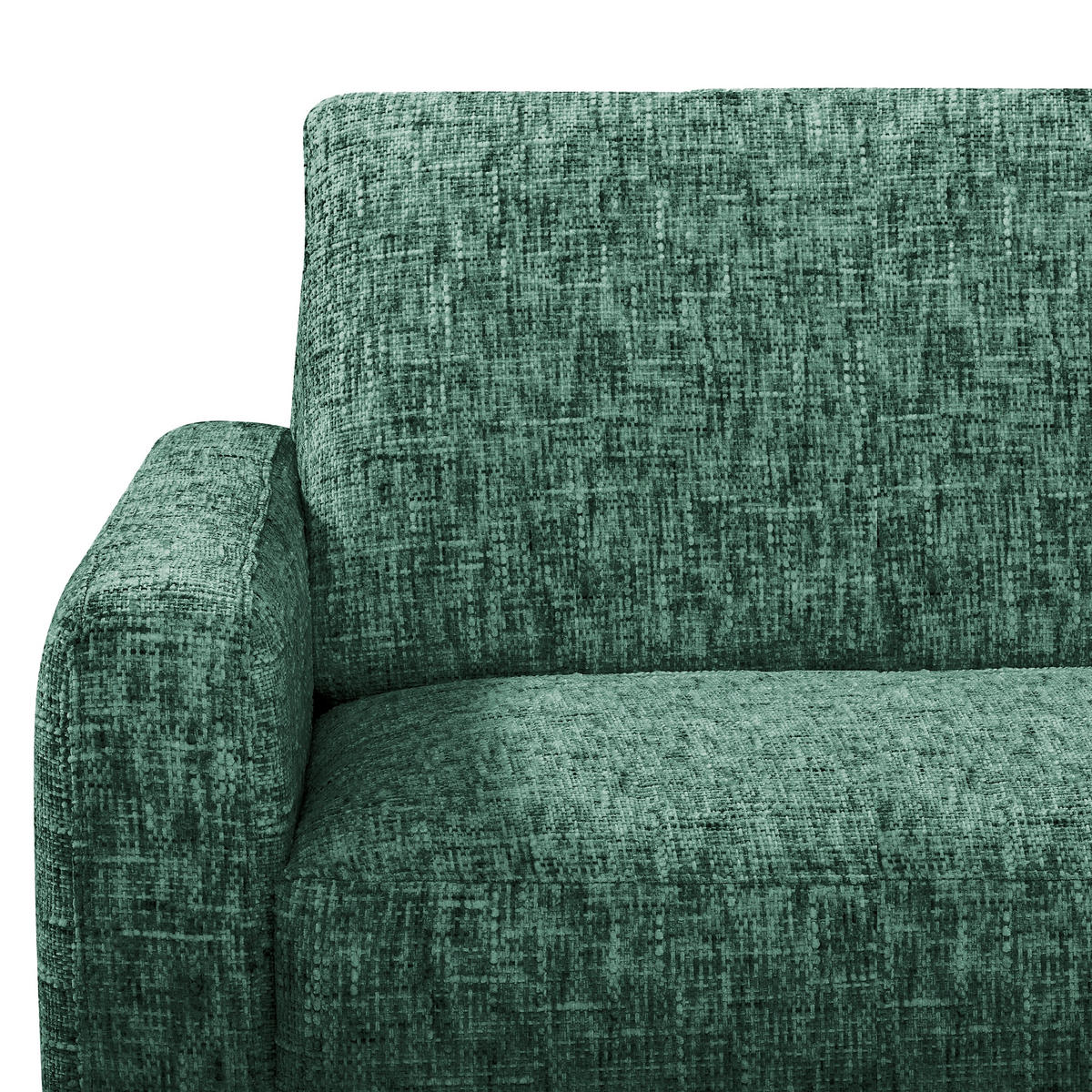 3-SITZER-SOFA Webstoff Grün  - Schwarzchrom/Grün, Design, Textil/Metall (187/85/92cm) - Livetastic