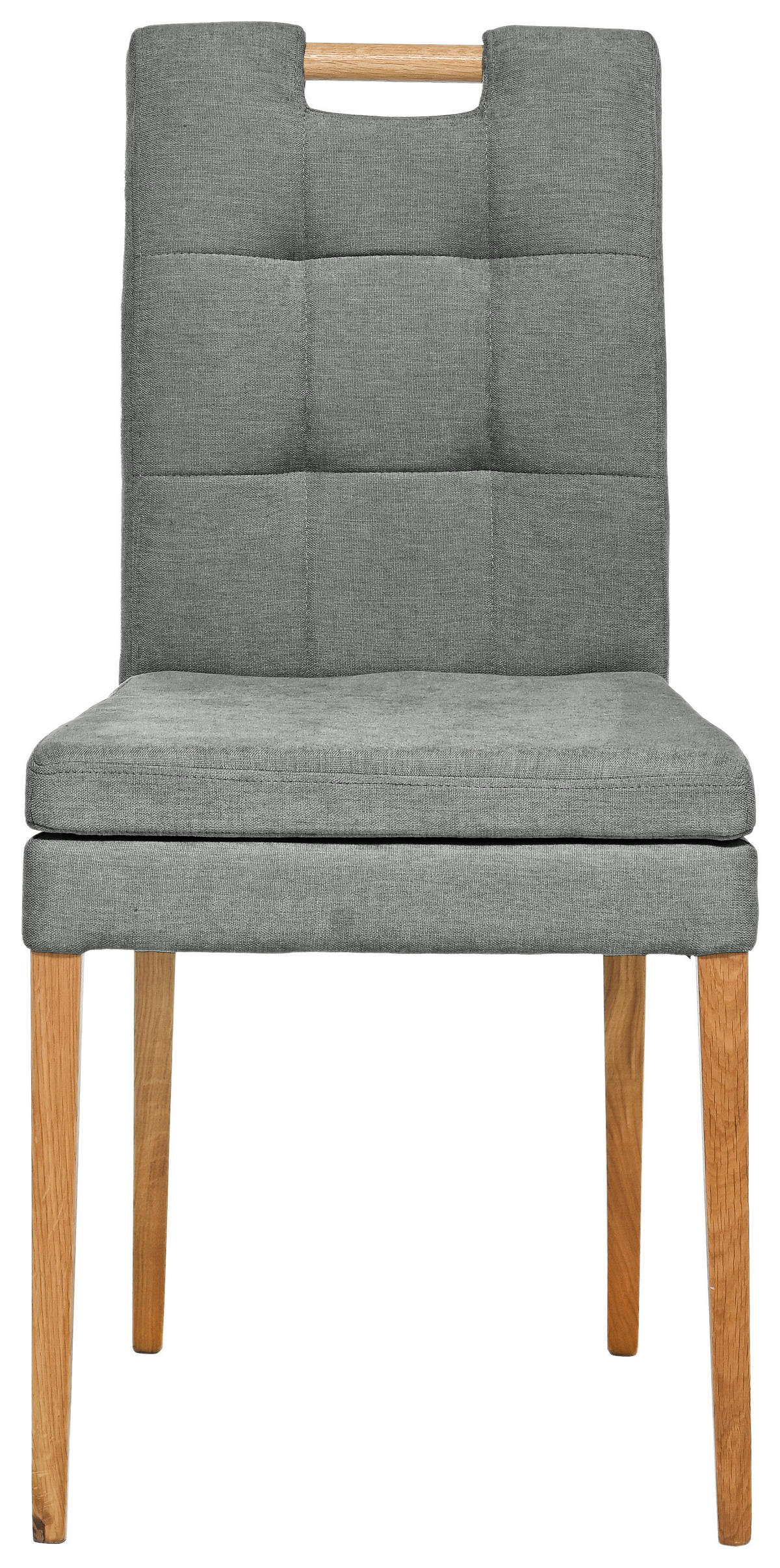 STUHL in Holz, Textil Grau, Eichefarben  - Eichefarben/Grau, KONVENTIONELL, Holz/Textil (47/91,5/59cm) - Celina Home