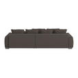 ECKSOFA Dunkelbraun Mikrofaser  - Taupe/Chromfarben, Design, Kunststoff/Textil (320/226cm) - Carryhome