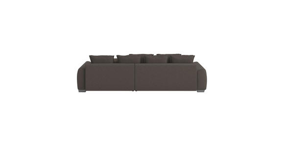 ECKSOFA Dunkelbraun Mikrofaser  - Taupe/Chromfarben, Design, Kunststoff/Textil (320/226cm) - Carryhome