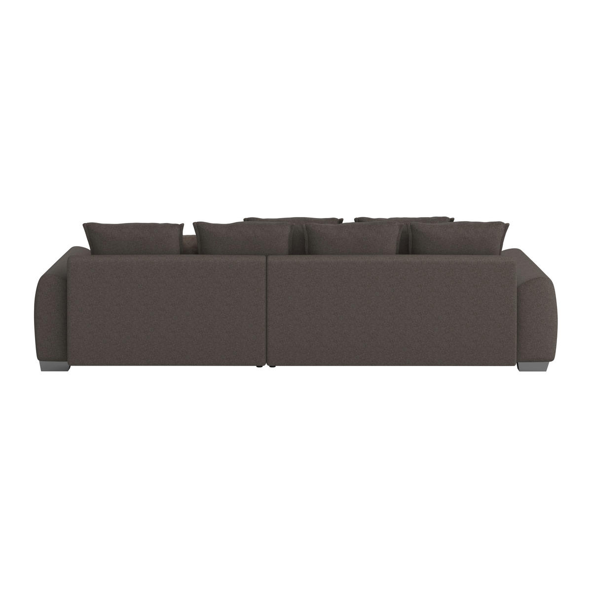 ECKSOFA in Webstoff Dunkelbraun  - Taupe/Chromfarben, Design, Kunststoff/Textil (320/226cm) - Carryhome