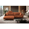 ECKSOFA  in Velours Rostfarben  196/264 cm  - Rostfarben/Goldfarben, Design, Textil/Metall (196/264cm) - MID.YOU
