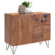 KOMMODE  in 105/88/40 cm  - Bronzefarben/Akaziefarben, Trend, Holz/Metall (105/88/40cm) - Ambia Home