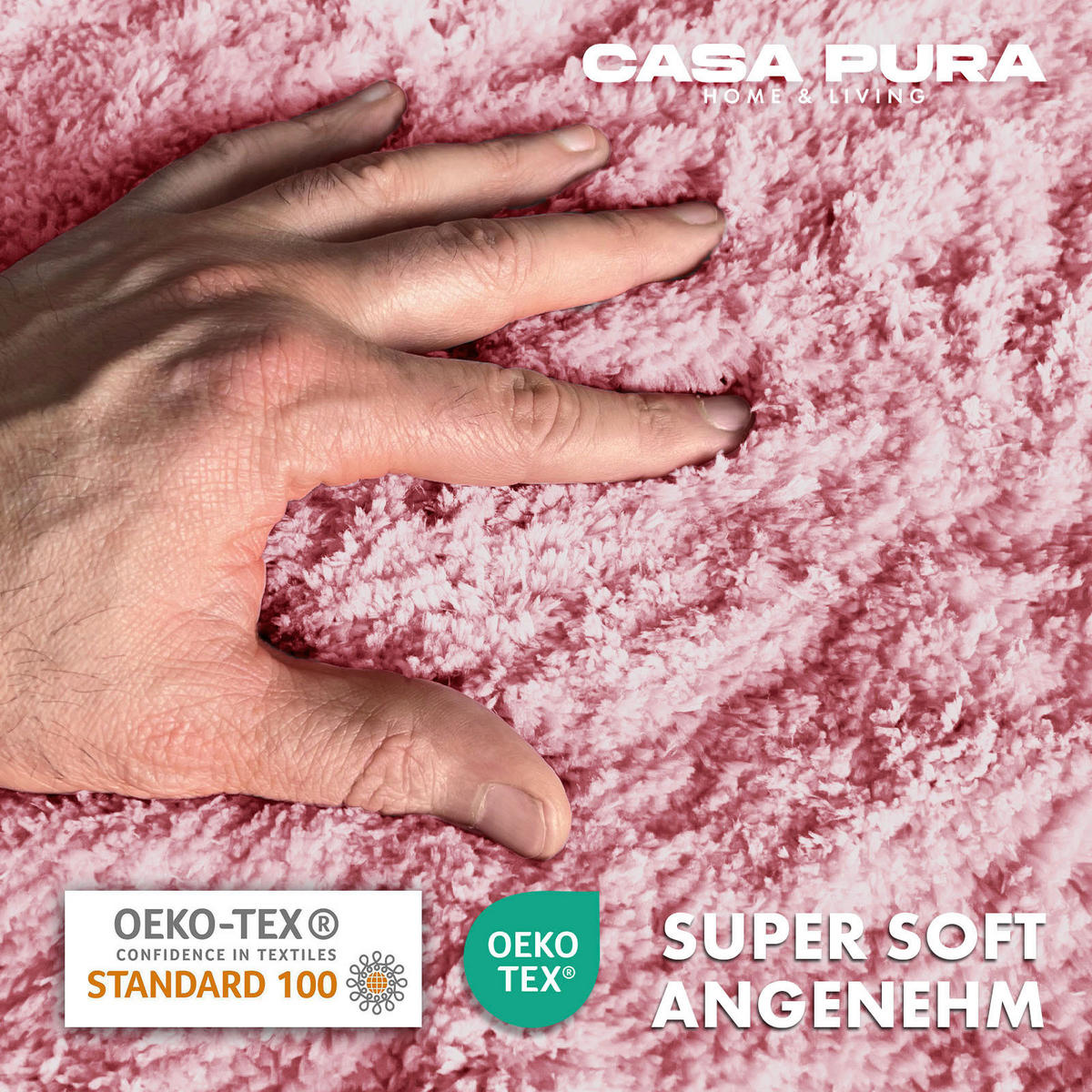 BADEMATTE SKY Rosa 50/60 cm  - Rosa, Basics, Kunststoff/Textil (50/60cm) - Floordirekt