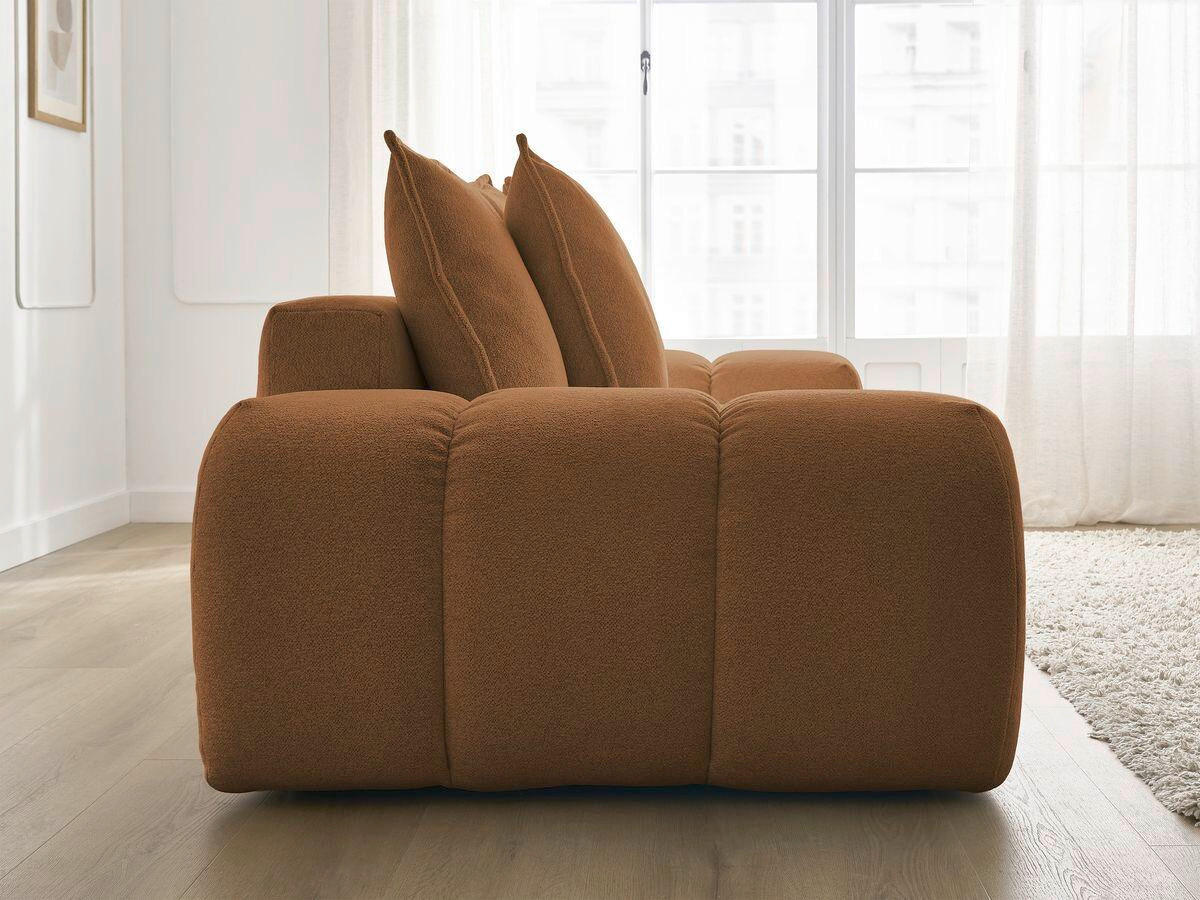 3-SITZER-SOFA EVEREST Flachgewebe Orange  - Schwarz/Orange, MODERN, Kunststoff/Textil (278/90/115cm)