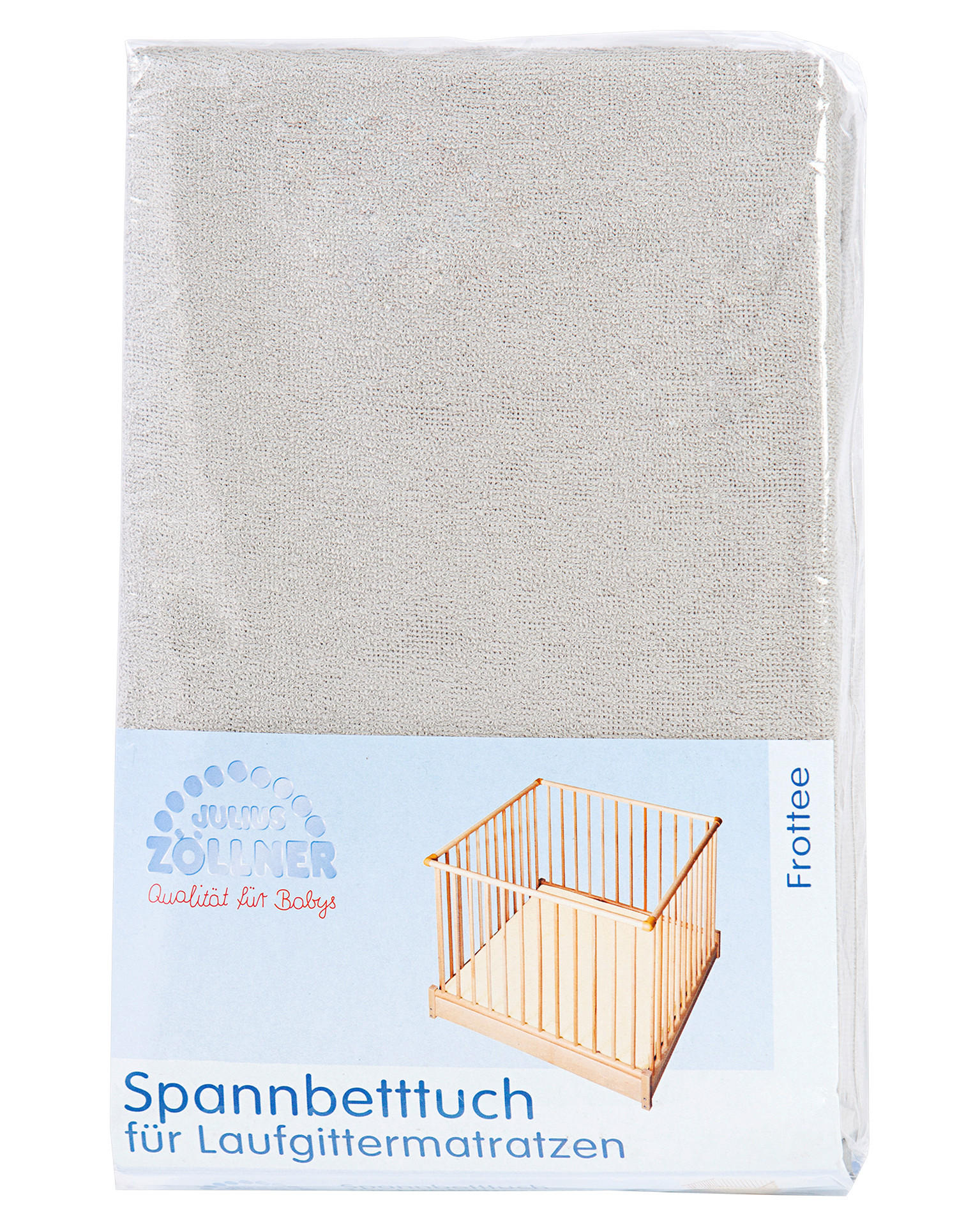 Julius Zöllner Kinderspannbetttuch Taupe 68-90x95-95 cm