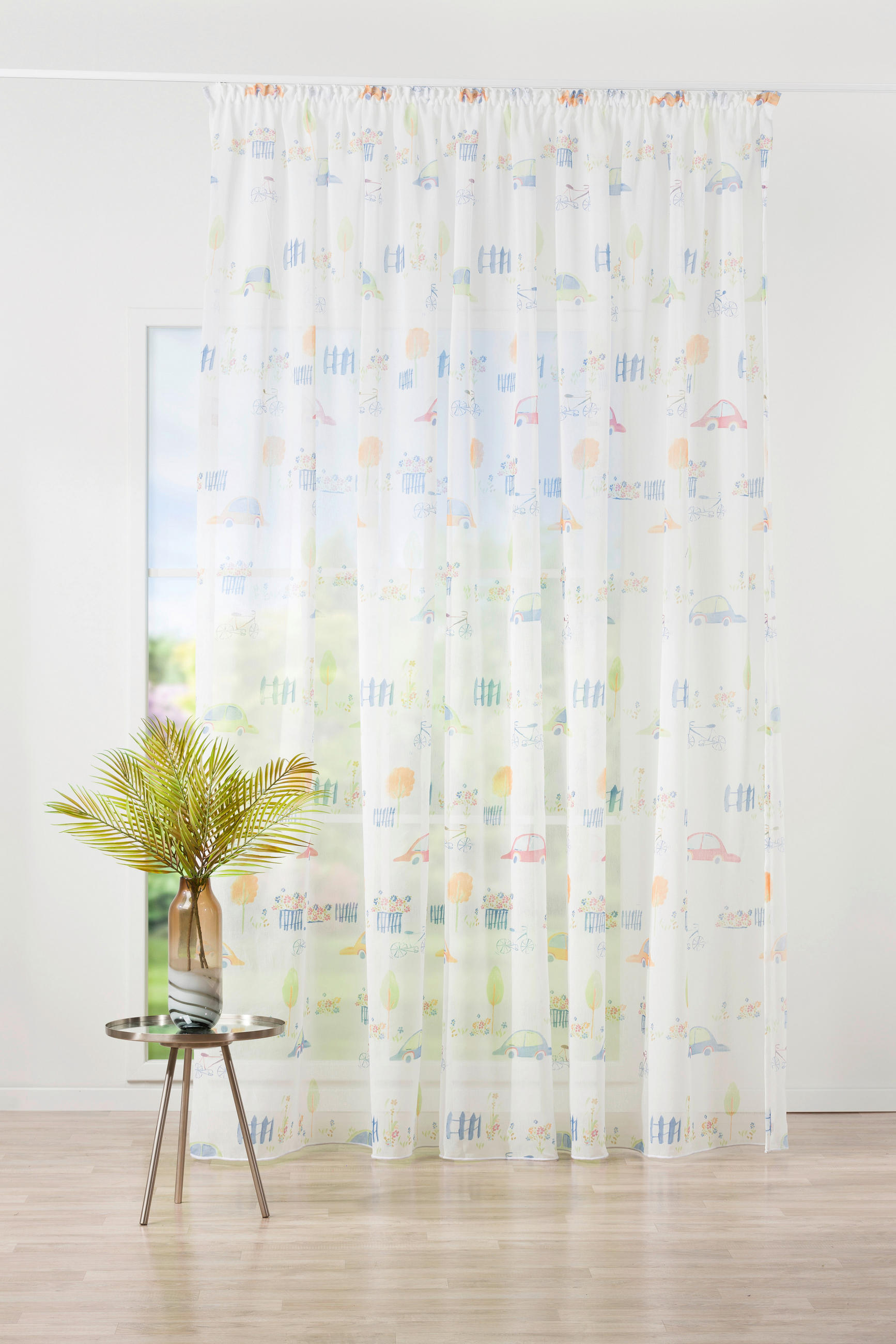 PERDEA CONFECțIONATĂ transparent  - alb, Basics, textil (24/31/2cm)