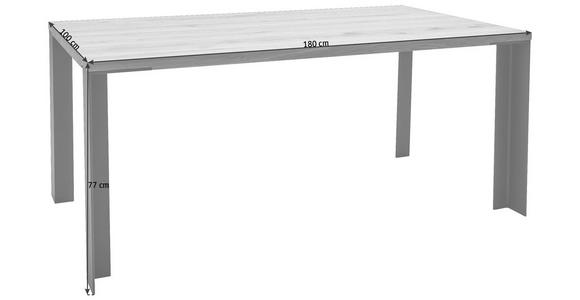 ESSTISCH Asteiche massiv rechteckig Anthrazit, Eichefarben - Eichefarben/Anthrazit, Design, Holz/Metall (180/100/77cm) - Dieter Knoll