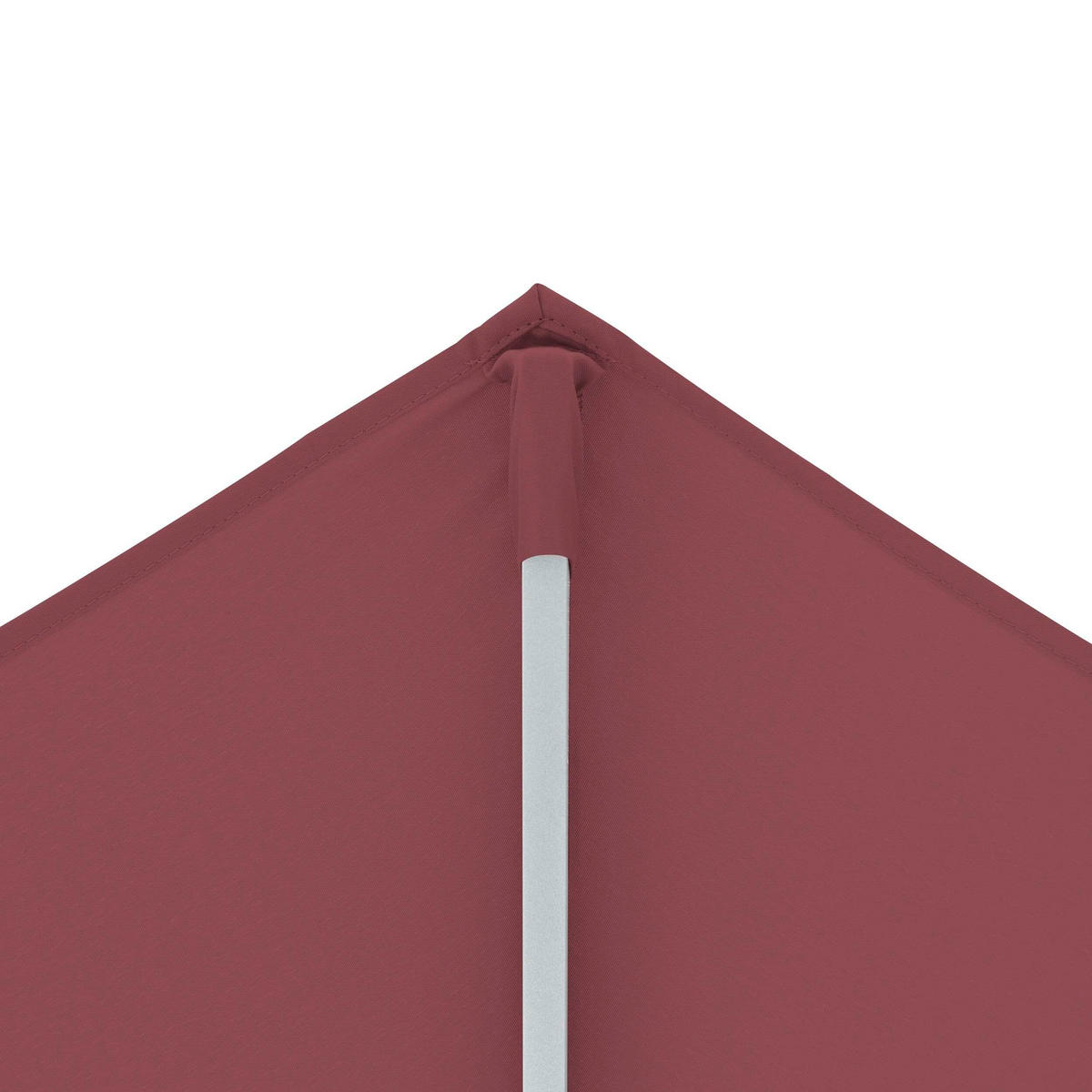 SONNENSCHIRM 305 cm Rot  - Silberfarben/Rot, KONVENTIONELL, Textil/Metall (305/305cm) - Doppler
