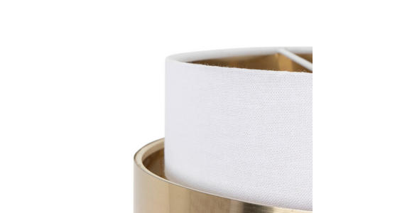 HÄNGELEUCHTE 37/120 cm  - Goldfarben/Weiß, MODERN, Kunststoff/Textil (37/120cm) - Novel