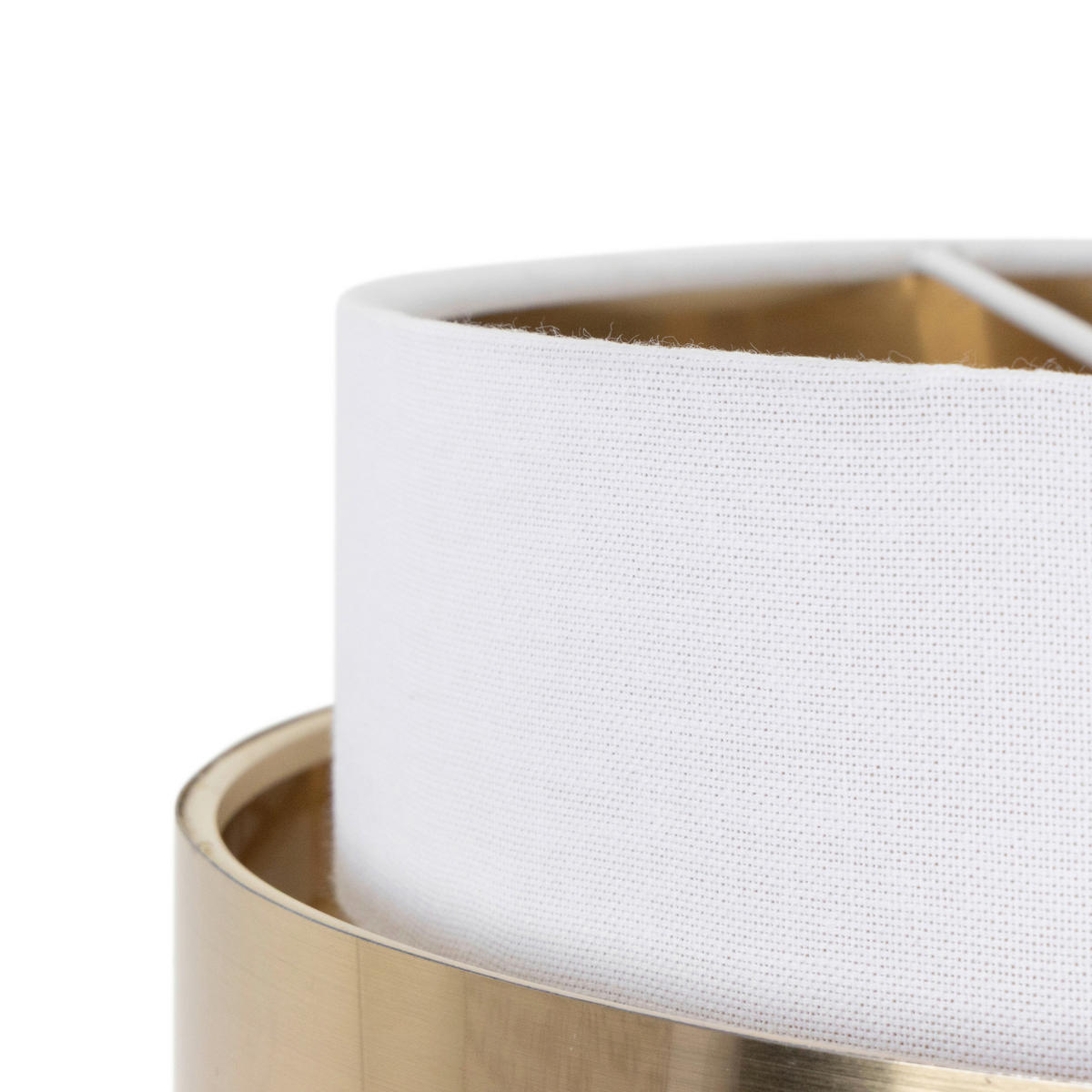HÄNGELEUCHTE 37/120 cm   - Goldfarben/Weiß, MODERN, Kunststoff/Textil (37/120cm) - Novel