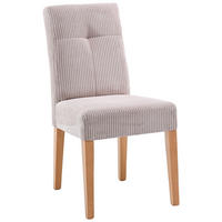 STUHL Cord Buchefarben, Altrosa Buche massiv  - Buchefarben/Altrosa, KONVENTIONELL, Holz/Textil (47,5/91,5/63cm) - home24