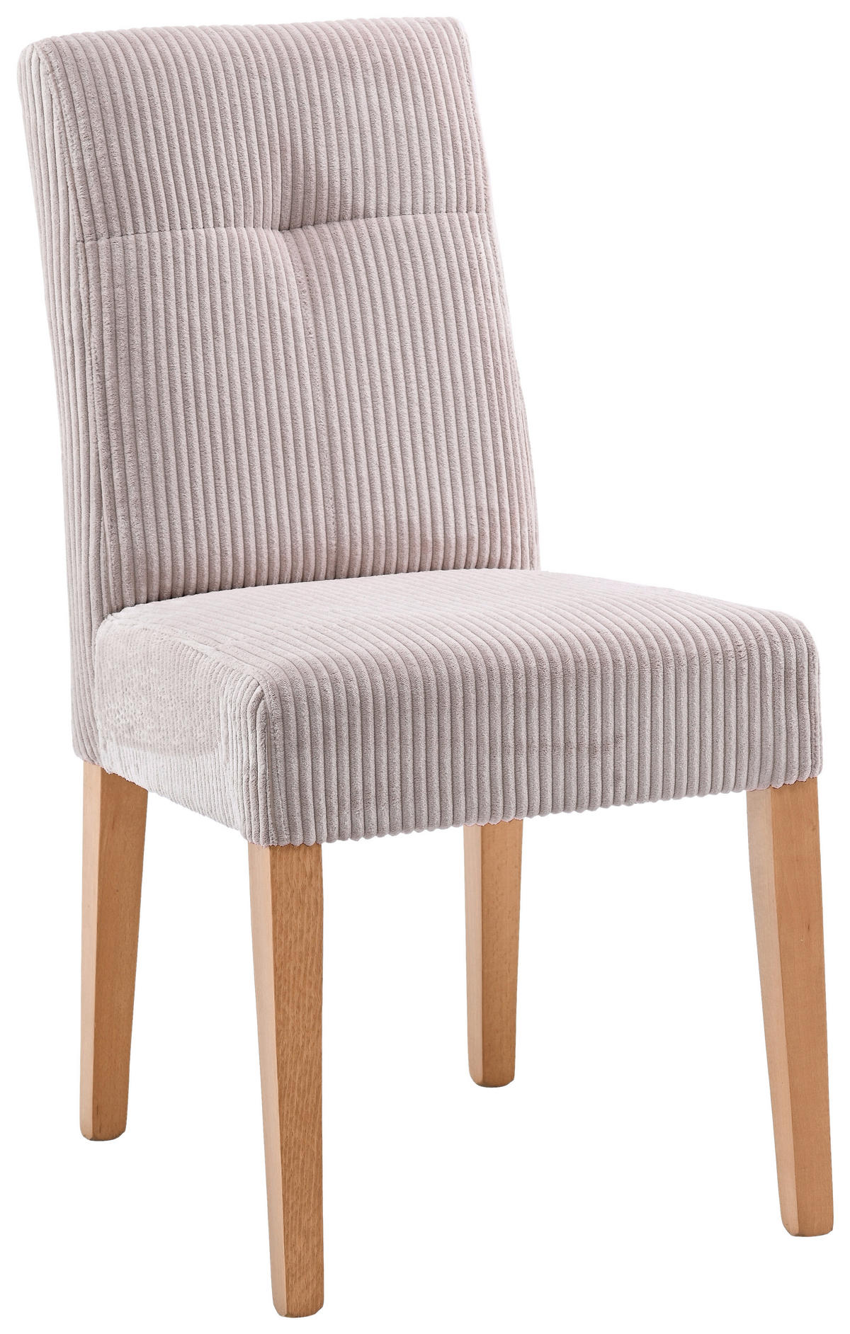 STUHL Cord Buchefarben, Altrosa Buche massiv  - Buchefarben/Altrosa, KONVENTIONELL, Holz/Textil (47,5/91,5/63cm) - home24