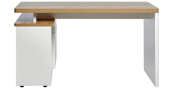 SCHREIBTISCHKOMBINATION in Weiß, Eichefarben - Eichefarben/Weiß, KONVENTIONELL, Holzwerkstoff (140/77/117,5cm) - Venda