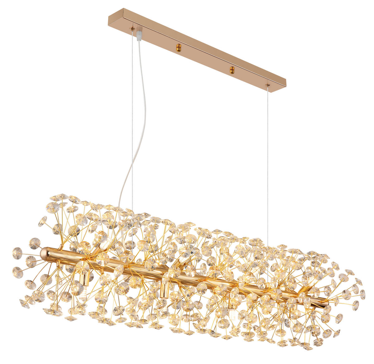 KRISTALL-HÄNGELEUCHTE 90/30/150 cm   - Klar/Transparent, LIFESTYLE, Glas/Kunststoff (90/30/150cm) - Globo