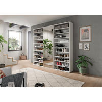 GARDEROBE 3-teilig 222/193/34 cm  - Weiss Hochglanz/Weiss, Design, Holzwerkstoff (222/193/34cm) - Livetastic