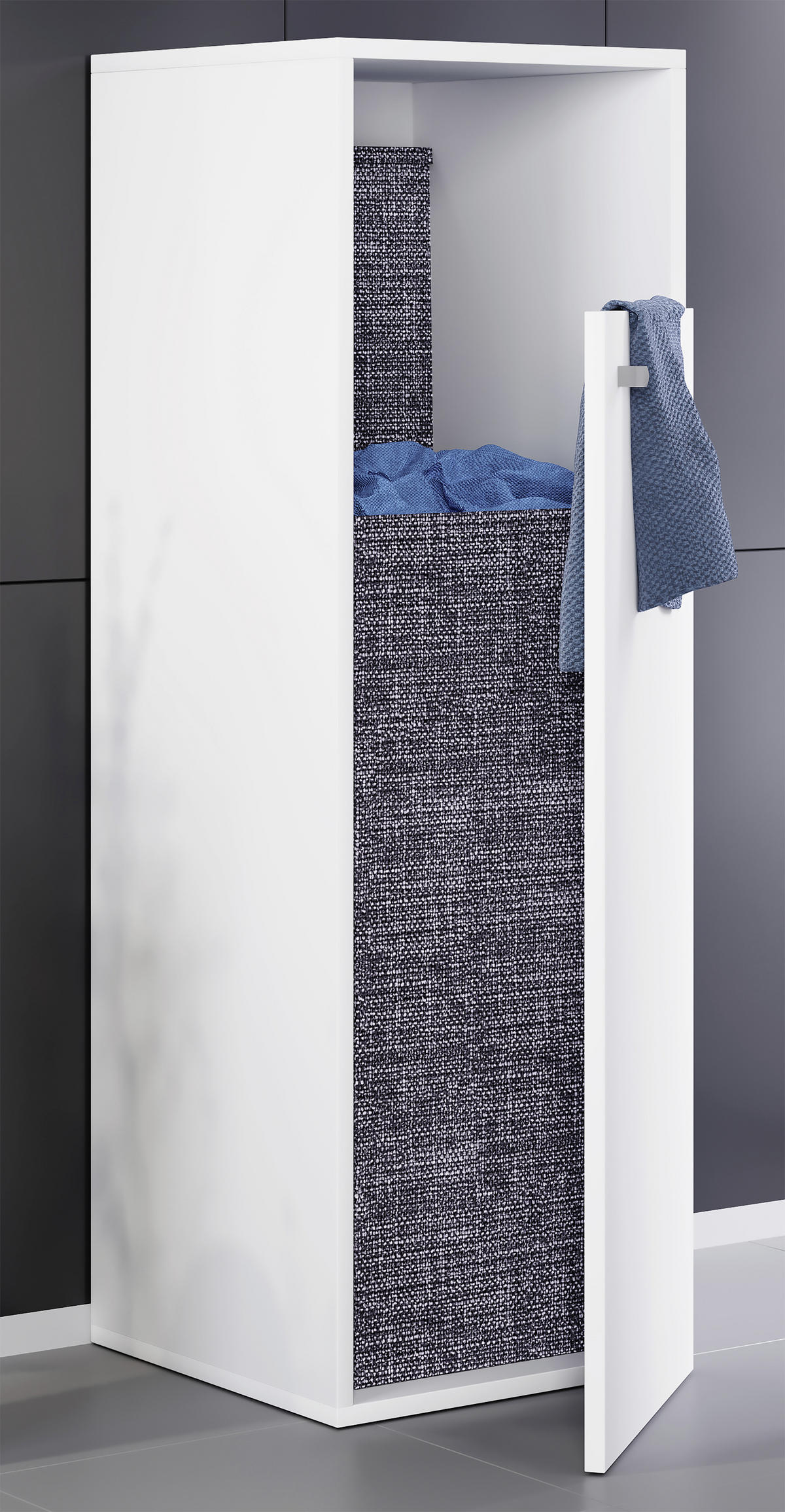MIDISCHRANK 40/110/39 cm  - Schwarz/Weiß, MODERN, Holzwerkstoff/Kunststoff (40/110/39cm) - MID.YOU