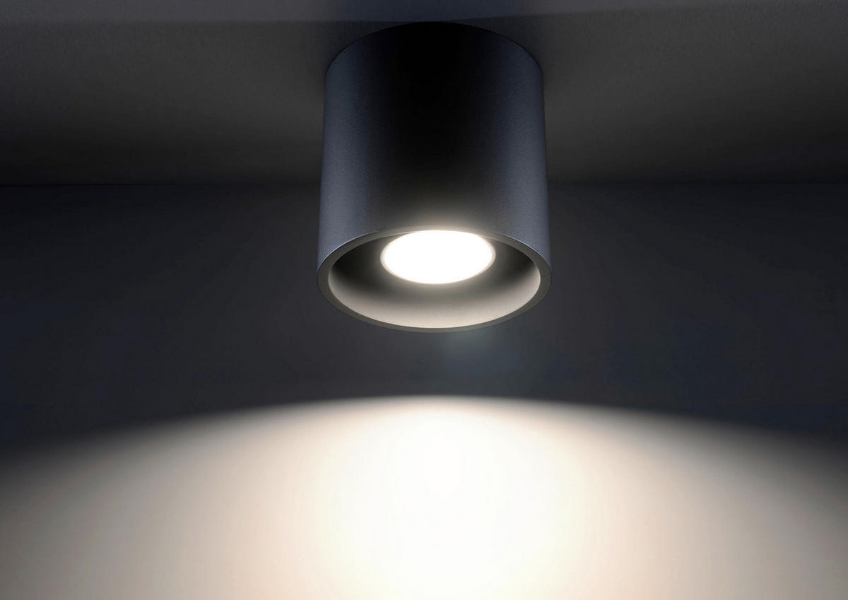 AUFBAULEUCHTE ORBIS 10/10/10 cm  - Schwarz, Design, Metall (10/10/10cm)