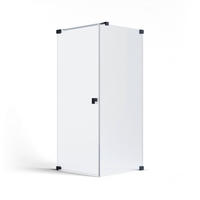 DUSCHKABINE 90/200/90 cm  in Schwarz  - Schwarz, MODERN, Glas/Metall (90/200/90cm) - Schöner Wohnen