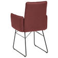 ARMLEHNSTUHL  in Stahl Mikrofaser  - Bordeaux/Schwarz, Design, Textil/Metall (61/91/60cm) - Dieter Knoll