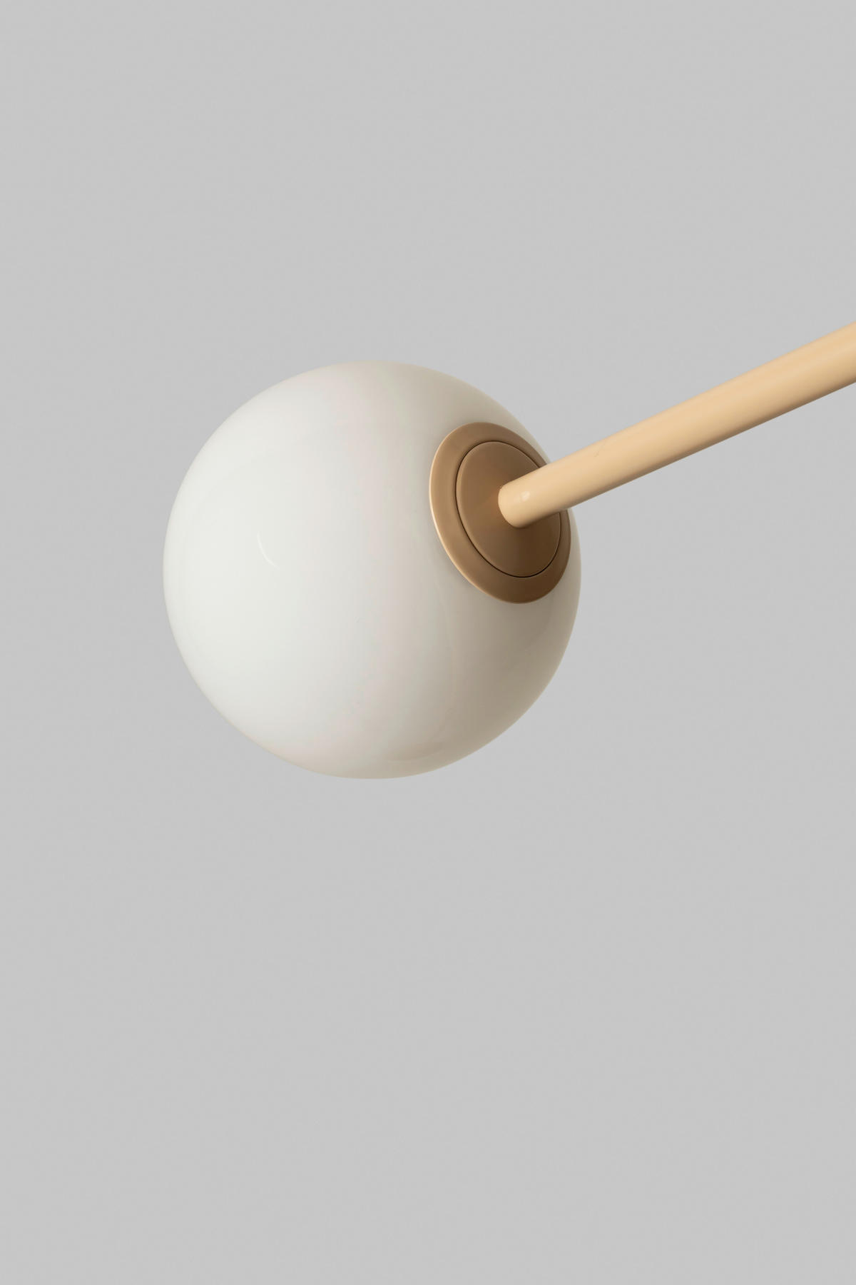 STEHLEUCHTE 47,5/63,5/165 cm    - Beige/Weiß, Design, Glas/Metall (47,5/63,5/165cm) - It's about Romi