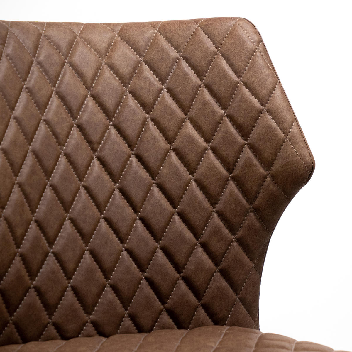 STUHL-SET 4 Stück  in Stahl  - Cognac, MODERN, Leder/Metall (49/80/56cm) - MID.YOU