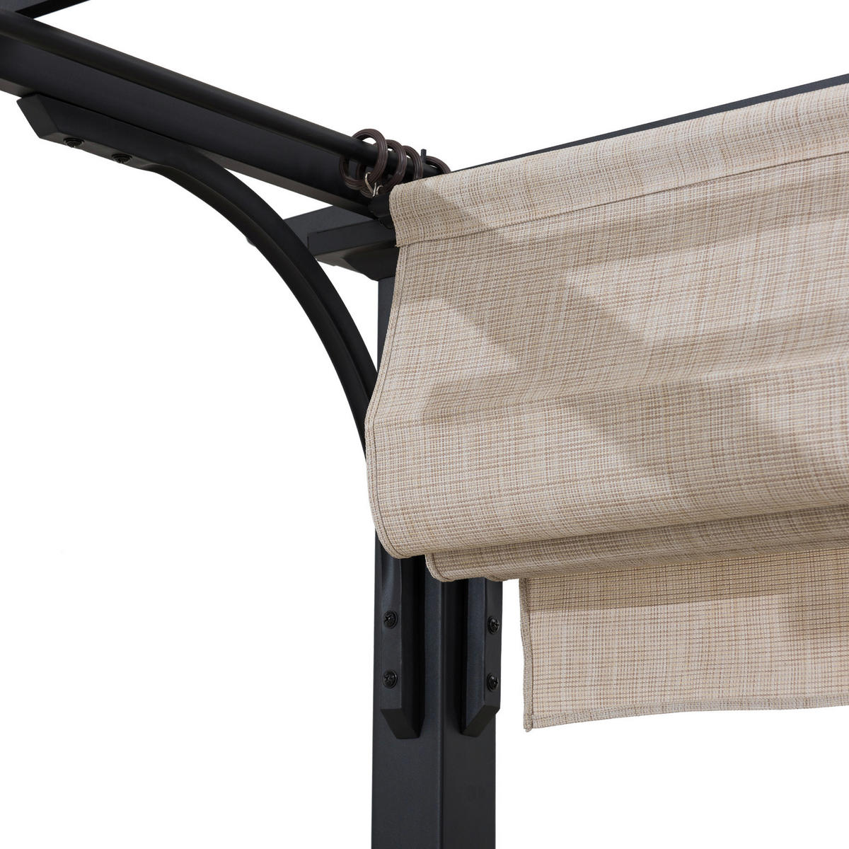PAVILLON 363/225/277 cm Stahl  - Beige/Schwarz, Basics, Kunststoff/Metall (363/225/277cm) - Modante