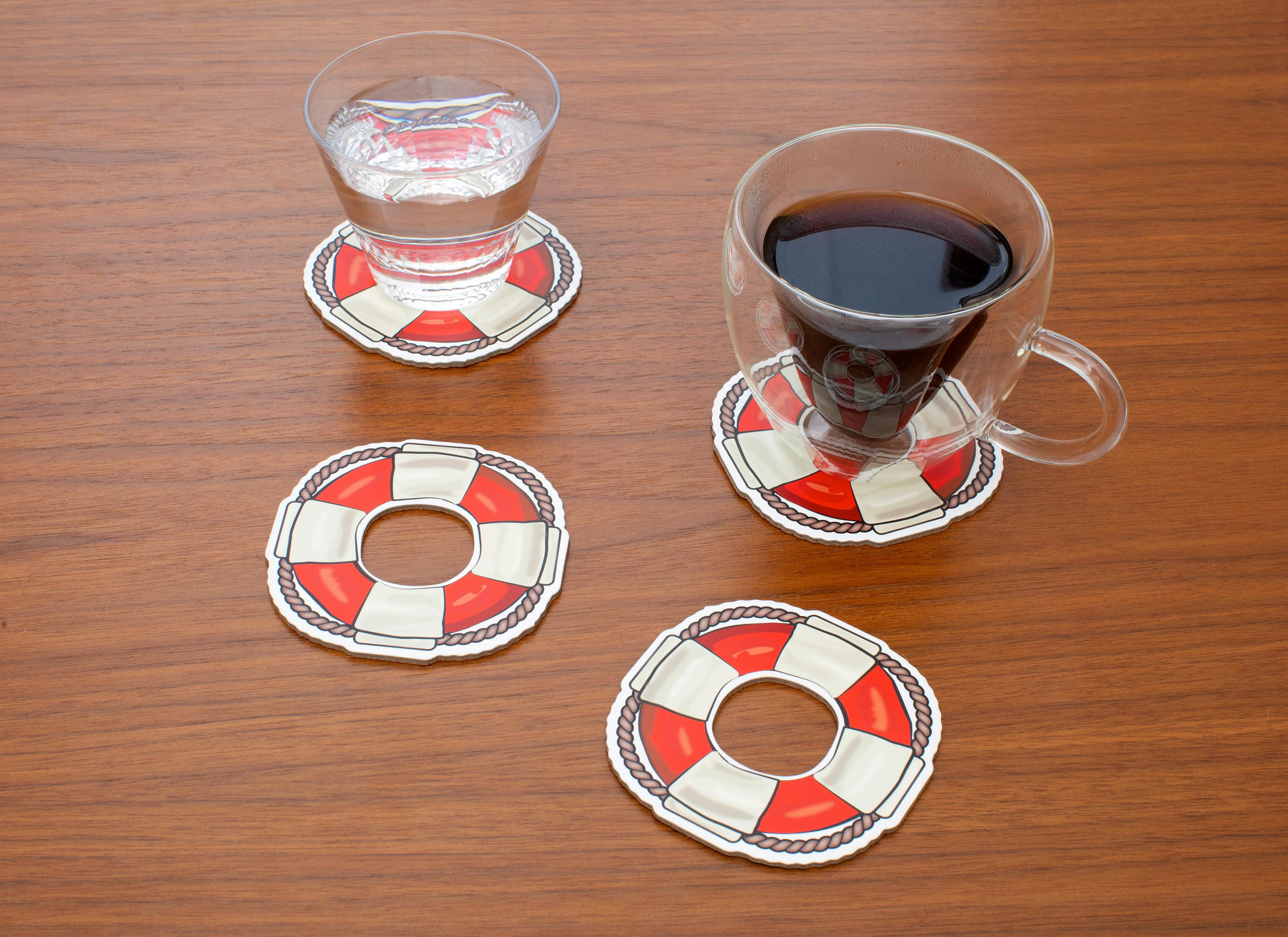 SET PODMETAČA - višebojno, Basics, drvo (10/1.3/14.4cm) - Kikkerland