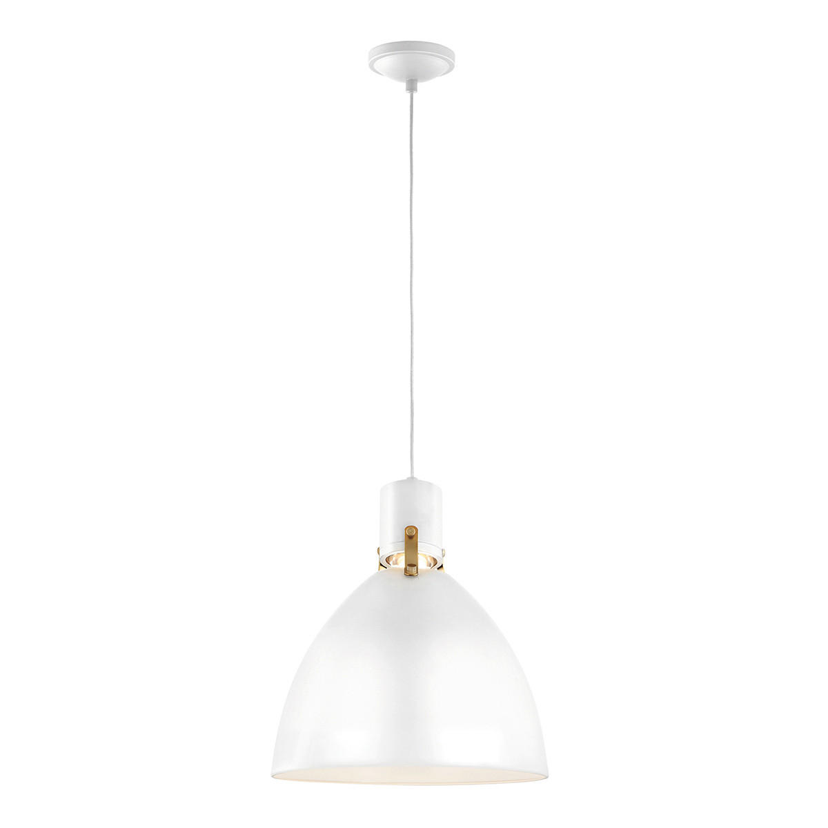 SVJETILJKA VISEĆA  35.9/53.2 cm      Brynne  - bijela/boje kroma, Basics, metal (35.9/53.2cm) - Elstead Lighting