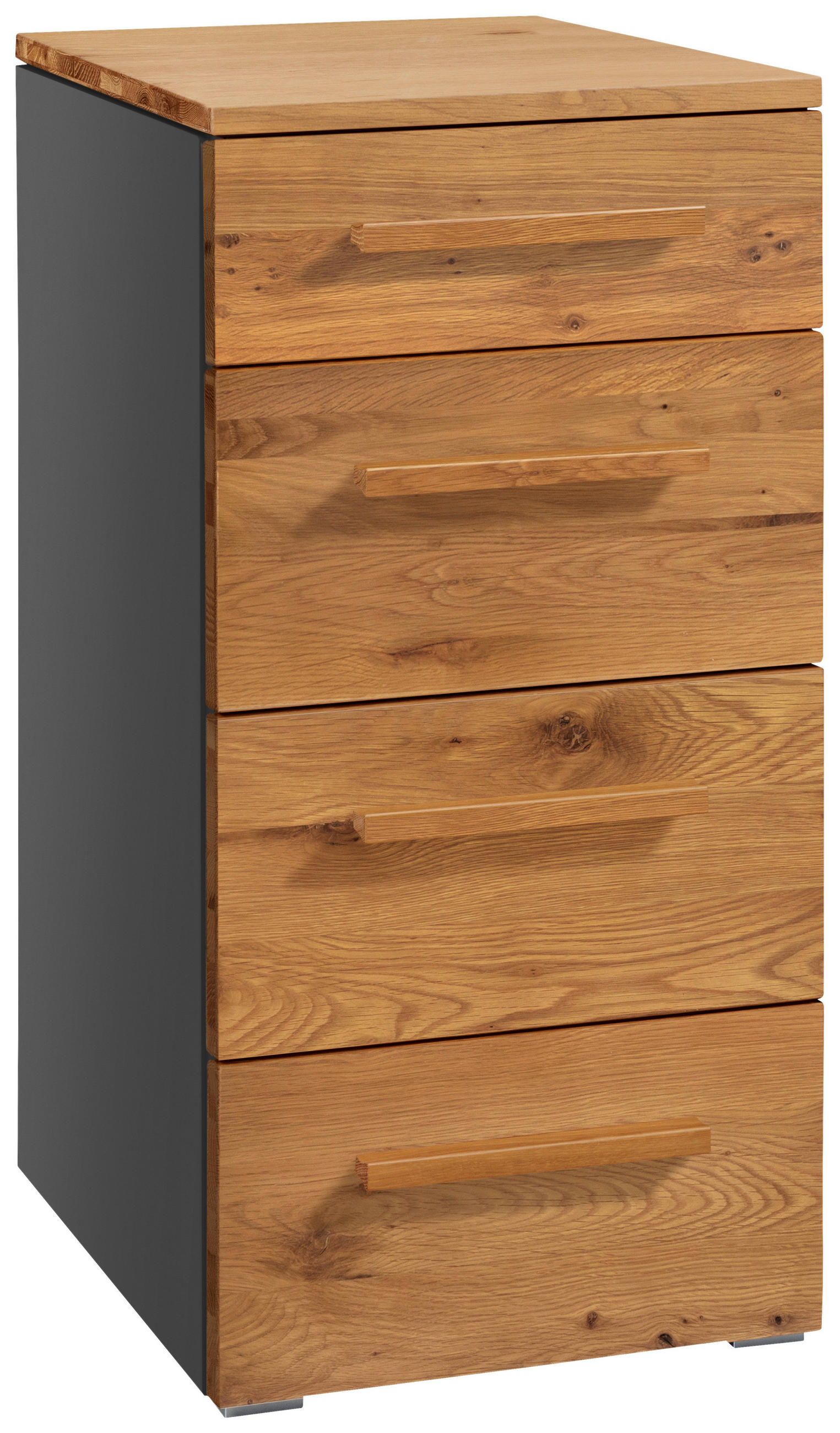 KOMMODE  in 45/86/50 cm  - Wildeiche/Anthrazit, Design, Holz/Holzwerkstoff (45/86/50cm) - Hasena