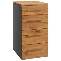KOMMODE  in 45/86/50 cm  - Wildeiche/Anthrazit, Design, Holz/Holzwerkstoff (45/86/50cm) - Hasena