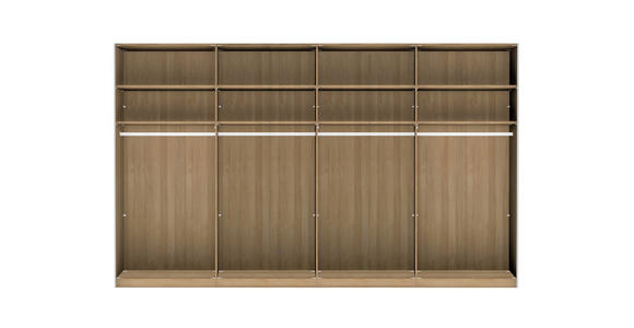 SCHWEBETÜRENSCHRANK 330/236/67 cm 4-türig  - Champagner/Buchefarben, Natur, Glas/Holz (330/236/67cm) - Linea Natura