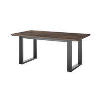 ESSTISCH rechteckig Eichefarben  - Eichefarben/Schwarz, Design, Holzwerkstoff/Metall (160/77/81cm) - MID.YOU