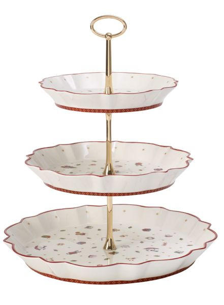 POSCHODOVÝ STOJAN    - viacfarebná/biela, Design, kov/keramika (33cm) - Villeroy & Boch