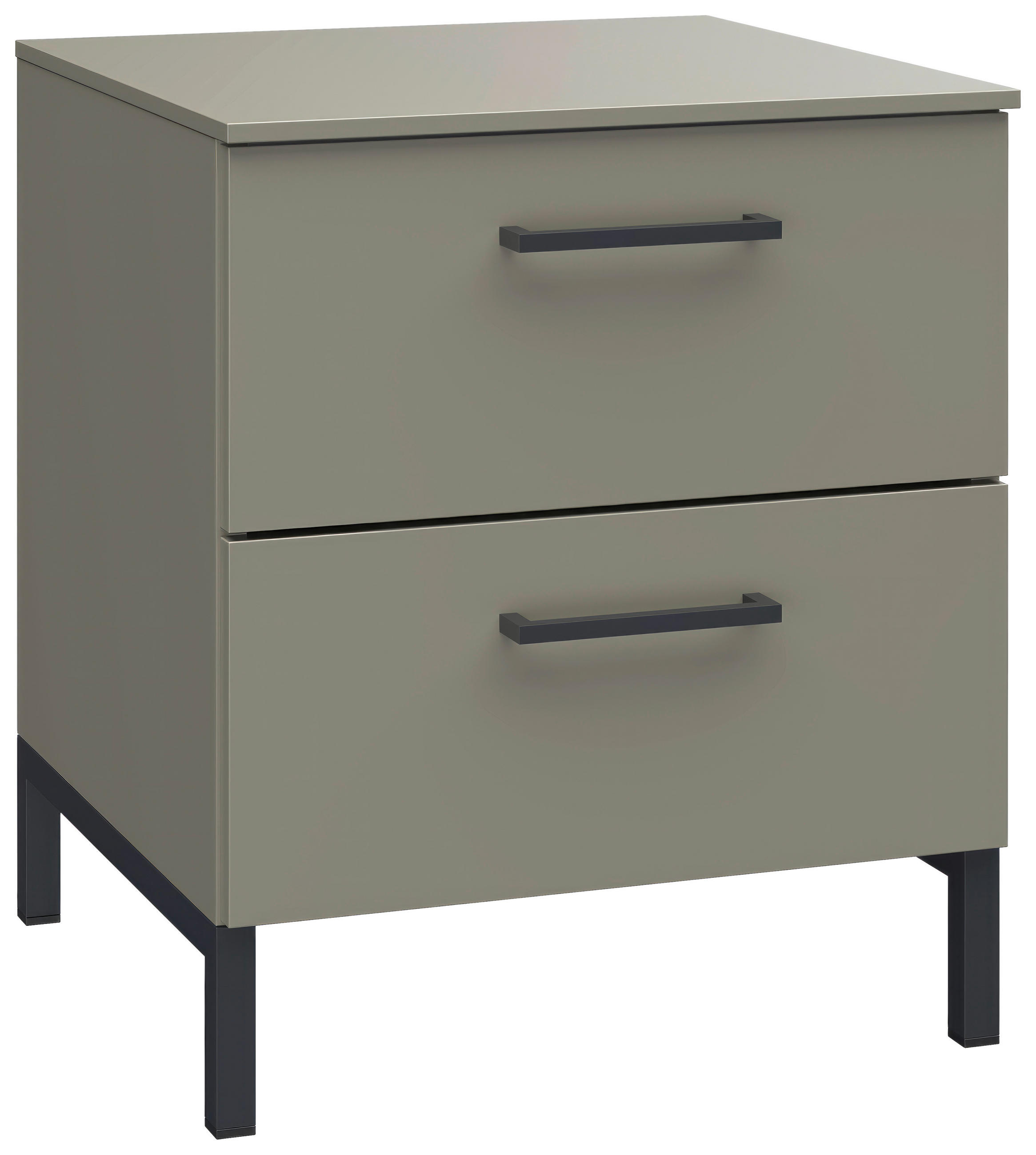 NACHTSCHRANK 42/51/41 cm  - Schwarz/Grau, Design, Holzwerkstoff/Metall (42/51/41cm) - Novel
