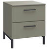 NACHTSCHRANK 42/51/41 cm  - Schwarz/Grau, Design, Holzwerkstoff/Metall (42/51/41cm) - Novel