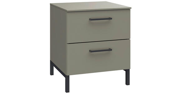 NACHTSCHRANK 42/51/41 cm - Schwarz/Grau, Design, Holzwerkstoff/Metall (42/51/41cm) - Novel