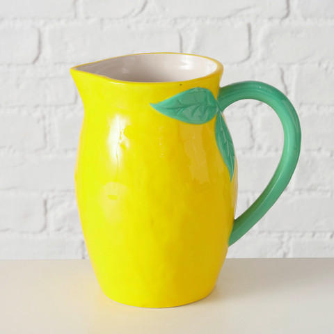 KRUG    - Gelb/Grün, Basics, Keramik (13/17,8cm) - Boltze Home