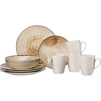 KOMBISERVICE 12-teilig  - Beigebraun, Basics, Keramik (34/31/28cm) - Ritzenhoff Breker