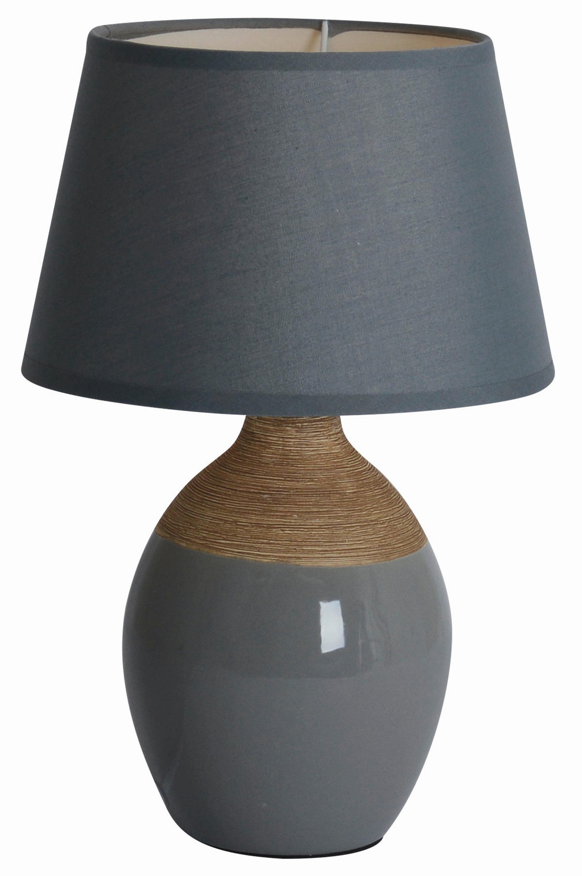 TISCHLEUCHTE 15/31 cm   - Braun/Grau, KONVENTIONELL, Keramik/Textil (15/31cm) - Näve