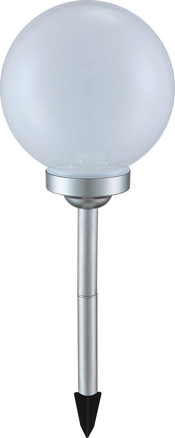 SOLARLEUCHTE - Weiss/Silberfarben, Basics, Kunststoff (30/70cm) - Globo