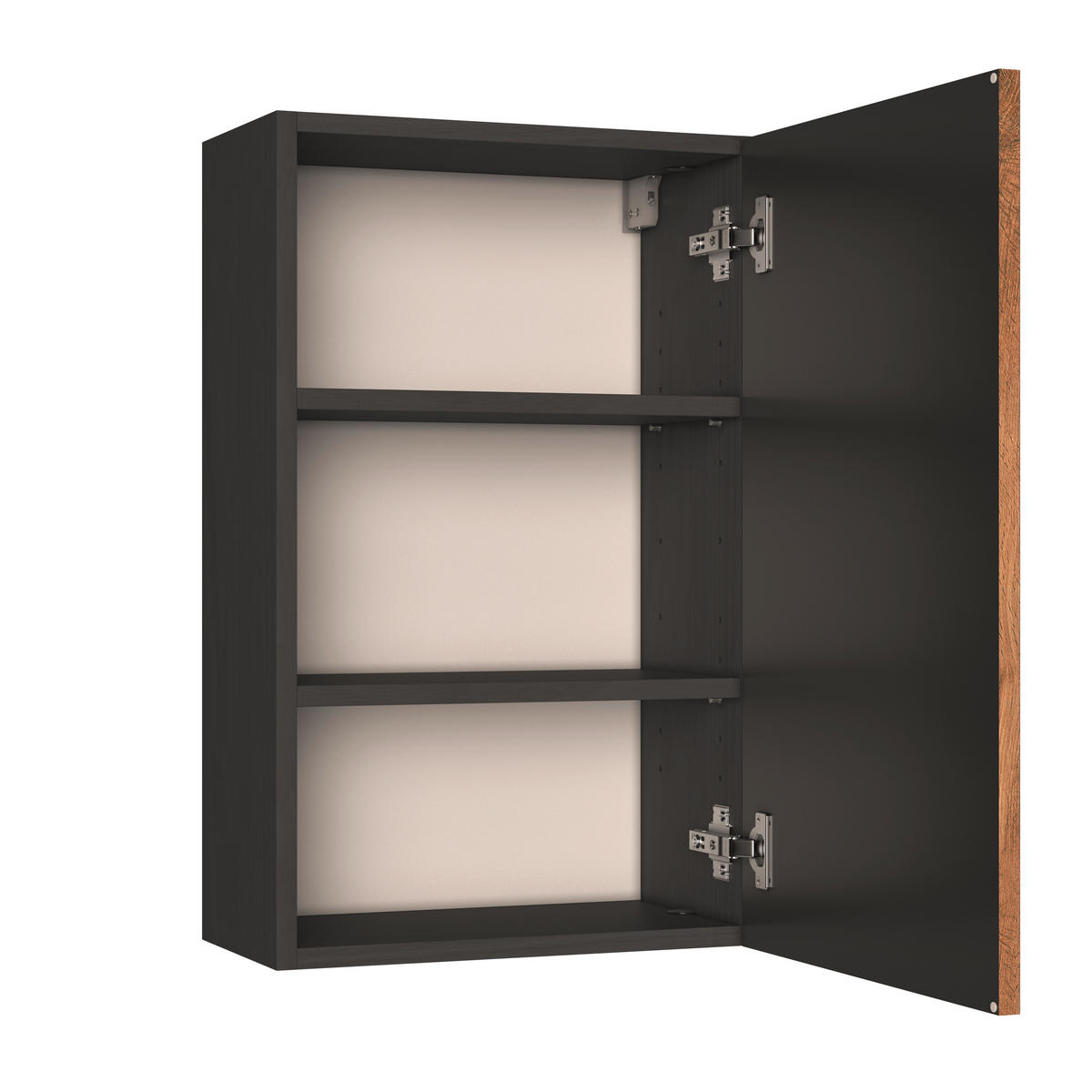 HÄNGESCHRANK 40/64/20 cm  - Eiche Wotan/Graphitfarben, Natur, Holzwerkstoff (40/64/20cm) - Xora