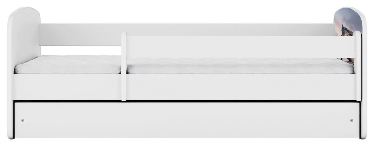 KINDER-/JUNIORBETT - Birkefarben/Weiß, MODERN, Holz/Holzwerkstoff (80/160cm) - MID.YOU