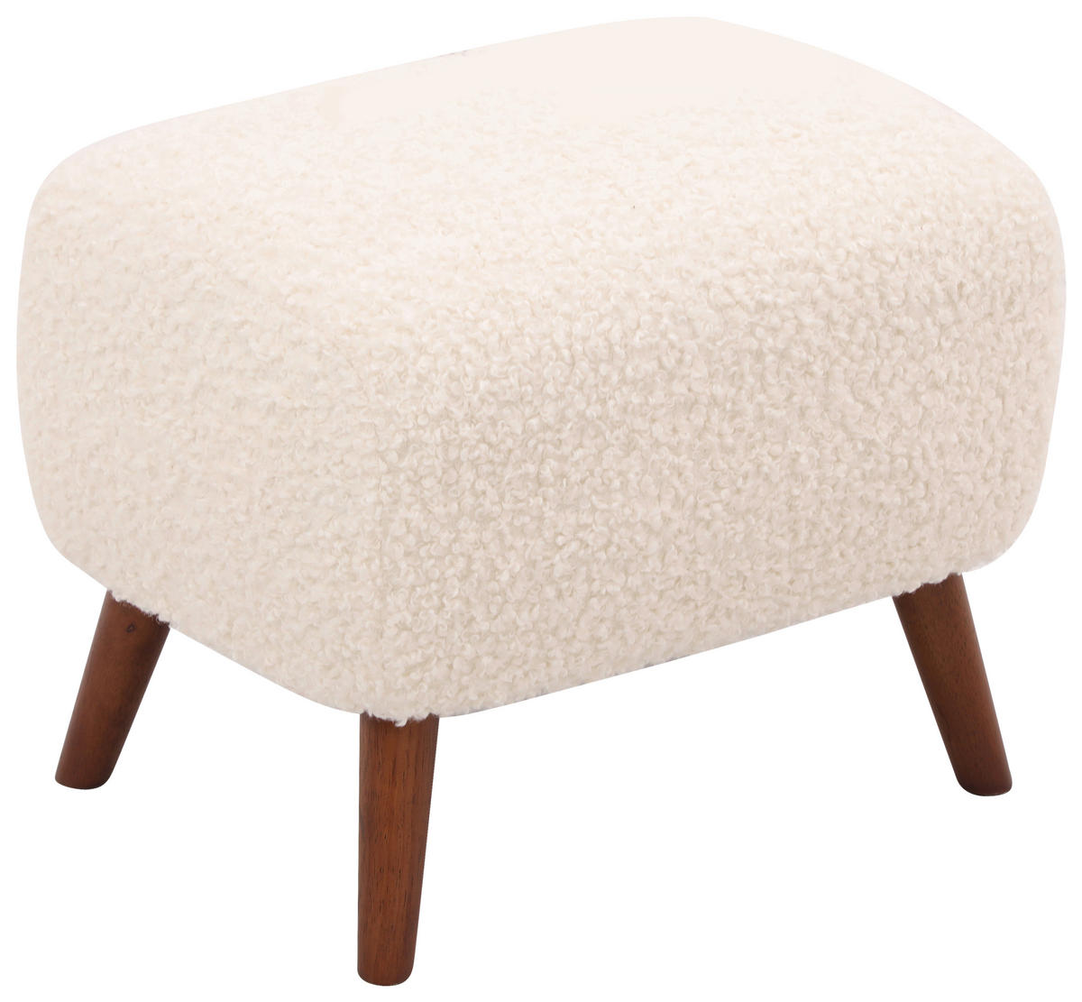 HOCKER in Holz, Metall, Textil Weiß  - Kastanienfarben/Weiß, Design, Holz/Textil (54/40/40cm) - Livetastic