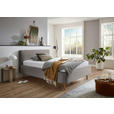 POLSTERBETT 120/200 cm  in Grau  - Eichefarben/Grau, Design, Holz/Textil (120/200cm) - Xora