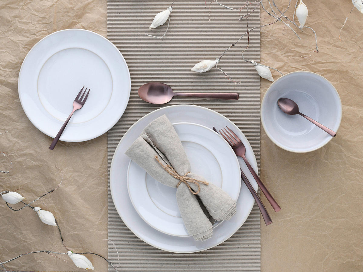 KOMBISERVICE ANTIQUE OFFWHITE 12-teilig  - Weiß, Basics, Keramik - Creatable