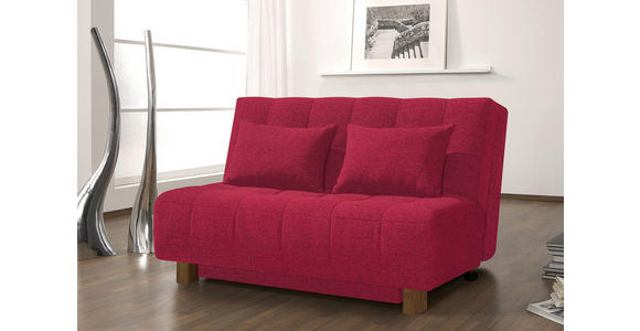 SCHLAFSOFA Flachgewebe Rot  - Rot/Naturfarben, Design, Holz/Textil (145/92/102cm) - Novel