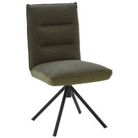 STUHL  in Flachgewebe  - Schwarz/Grün, Design, Textil/Metall (49/93/59cm) - Dieter Knoll